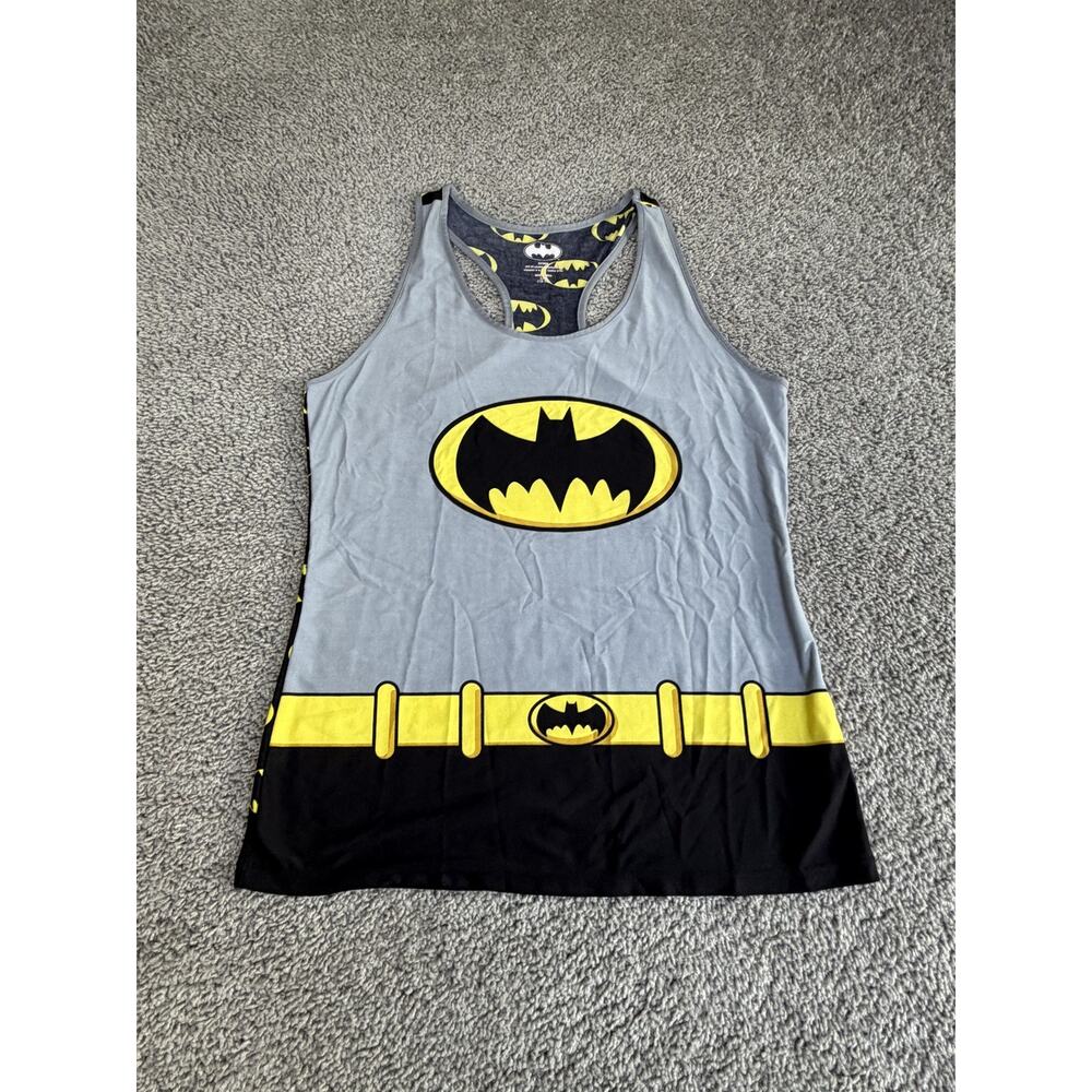 Batman Tank Top Boys 13-14 Gray Batman Logo Graphic Scoop Neck Tagless Top